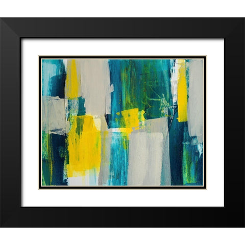 Revealing Teal I Black Modern Wood Framed Art Print with Double Matting by Loreth, Lanie