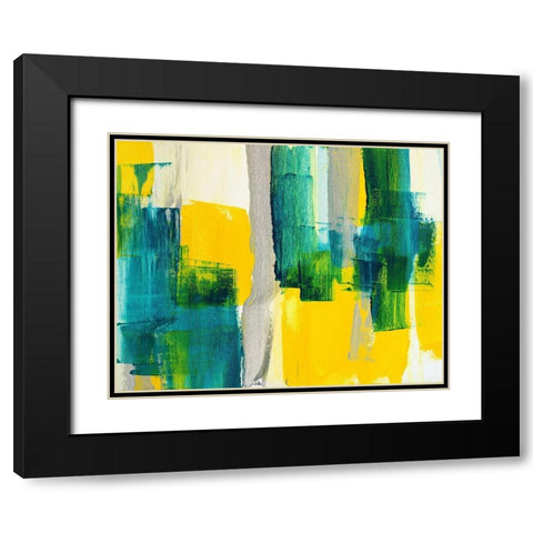 Revealing Teal II Black Modern Wood Framed Art Print with Double Matting by Loreth, Lanie