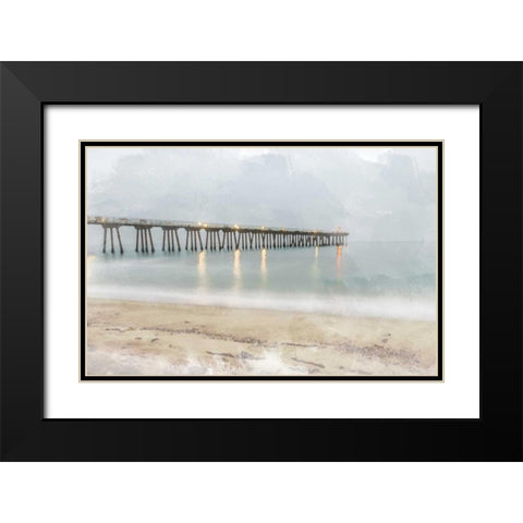 Pier of Memory Black Modern Wood Framed Art Print with Double Matting by Bill Carson Photography