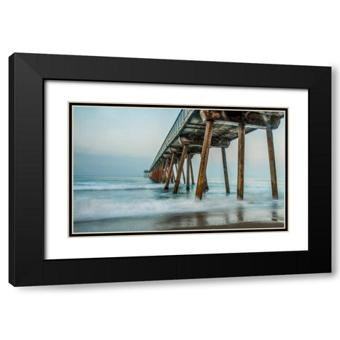 Pier Black Modern Wood Framed Art Print with Double Matting by Bill Carson Photography