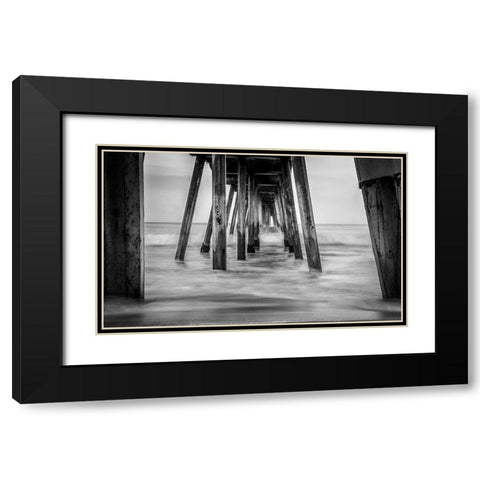 Surf in Black and White Black Modern Wood Framed Art Print with Double Matting by Bill Carson Photography