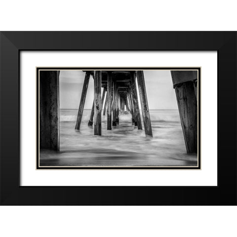 Surf in Black and White Black Modern Wood Framed Art Print with Double Matting by Bill Carson Photography