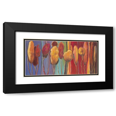 Modern Trees II Black Modern Wood Framed Art Print with Double Matting by Pinto, Patricia