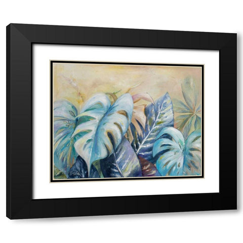 Blue Plants I Black Modern Wood Framed Art Print with Double Matting by Pinto, Patricia