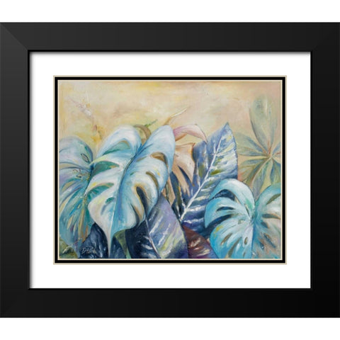 Blue Plants I Black Modern Wood Framed Art Print with Double Matting by Pinto, Patricia