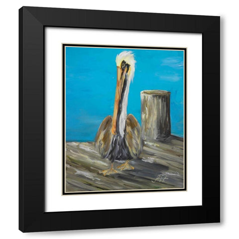 Pelican Way I Black Modern Wood Framed Art Print with Double Matting by DeRice, Julie