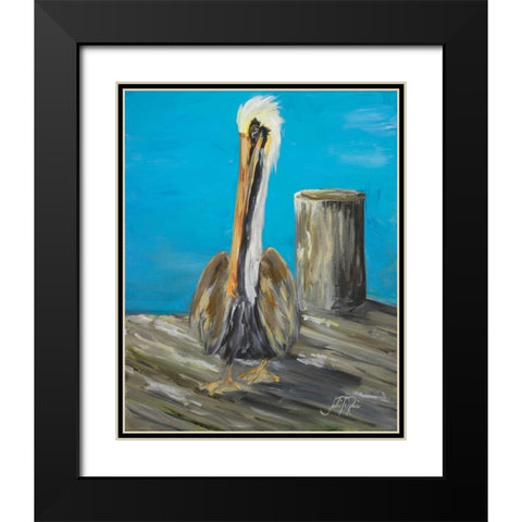 Pelican Way I Black Modern Wood Framed Art Print with Double Matting by DeRice, Julie