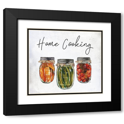 Home Cooking Black Modern Wood Framed Art Print with Double Matting by Medley, Elizabeth