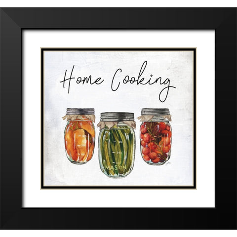 Home Cooking Black Modern Wood Framed Art Print with Double Matting by Medley, Elizabeth