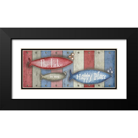 Lake Place I Black Modern Wood Framed Art Print with Double Matting by Metz, Andi