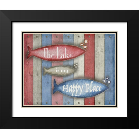 Lake Place Black Modern Wood Framed Art Print with Double Matting by Metz, Andi