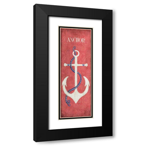 Oars and Anchors I Black Modern Wood Framed Art Print with Double Matting by Metz, Andi
