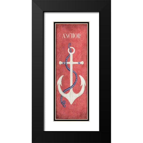Oars and Anchors I Black Modern Wood Framed Art Print with Double Matting by Metz, Andi