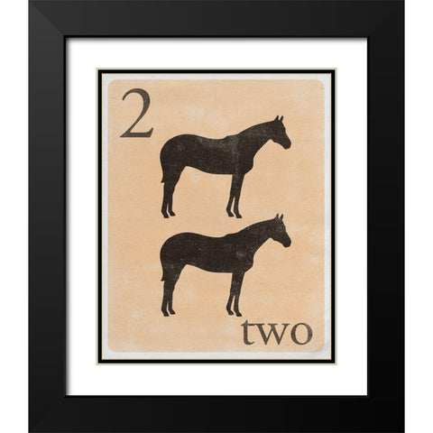 Count by Farm Animals II Black Modern Wood Framed Art Print with Double Matting by SD Graphics Studio