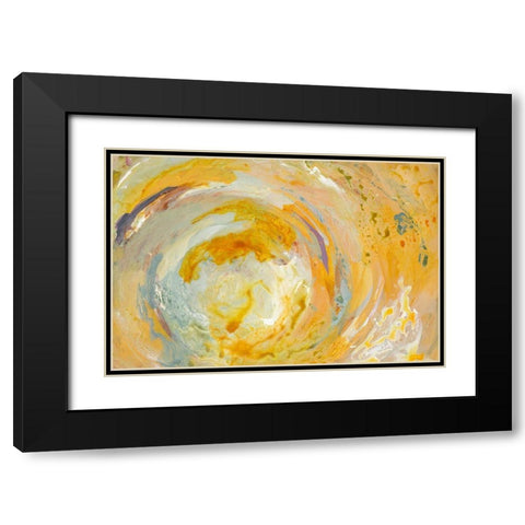 Swirl Oasis Black Modern Wood Framed Art Print with Double Matting by Loreth, Lanie
