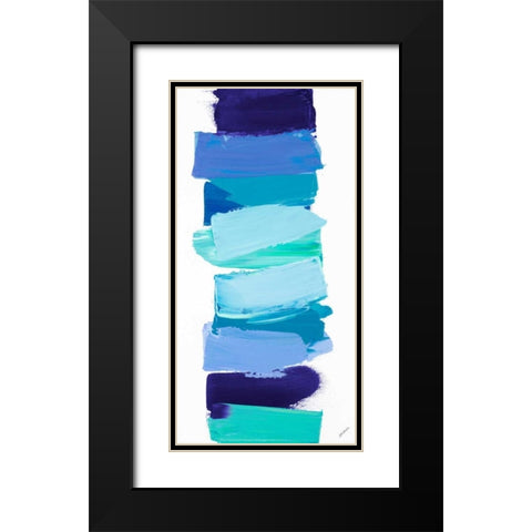Ocean Blues Black Modern Wood Framed Art Print with Double Matting by Coolick, Ann Marie
