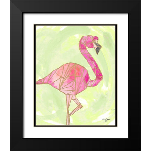 Bright Origami I Black Modern Wood Framed Art Print with Double Matting by James, Nola