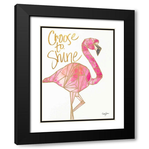 Choose to Shine Black Modern Wood Framed Art Print with Double Matting by James, Nola