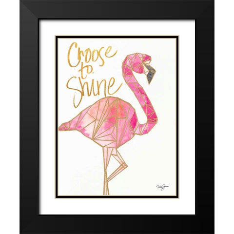 Choose to Shine Black Modern Wood Framed Art Print with Double Matting by James, Nola