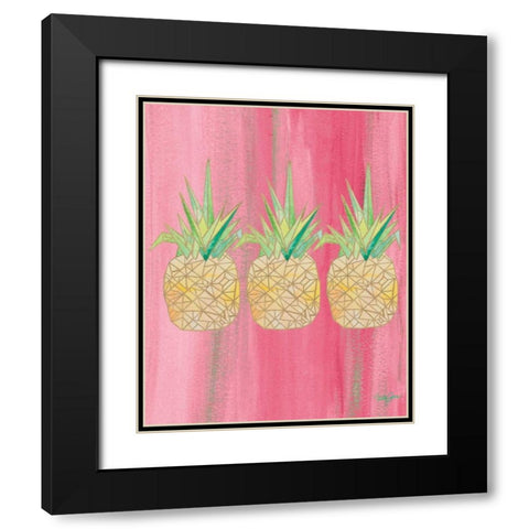 Bright Tri Origami II Black Modern Wood Framed Art Print with Double Matting by James, Nola