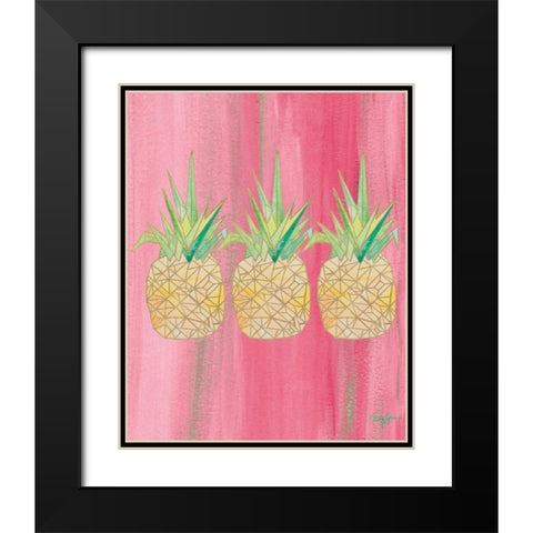 Bright Tri Origami II Black Modern Wood Framed Art Print with Double Matting by James, Nola