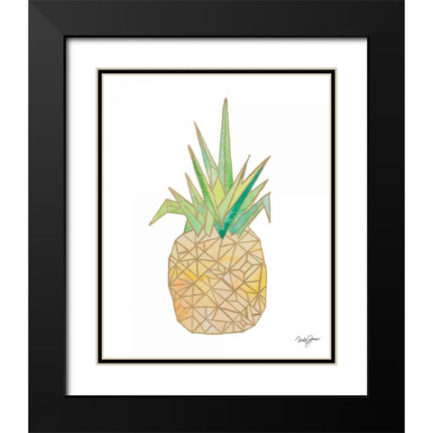 Origami Pineapple Black Modern Wood Framed Art Print with Double Matting by James, Nola