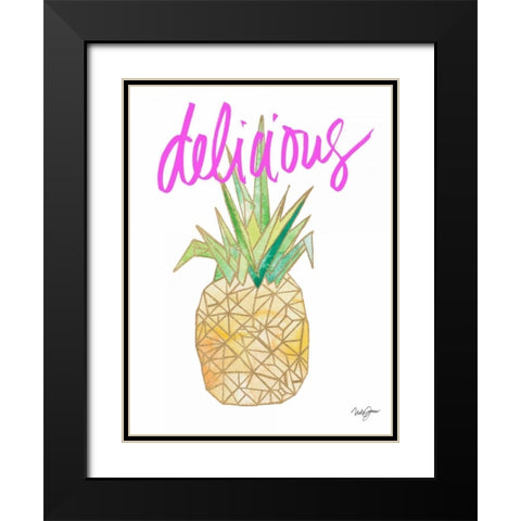 Delicious Pineapple Black Modern Wood Framed Art Print with Double Matting by James, Nola