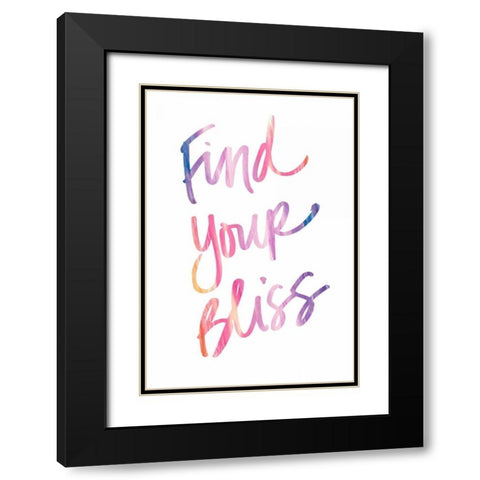 Find Your Bliss Black Modern Wood Framed Art Print with Double Matting by James, Nola