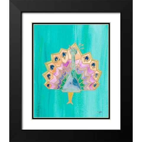 Bright Origami IV Black Modern Wood Framed Art Print with Double Matting by James, Nola