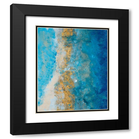 Coastline Vertical Abstract I Black Modern Wood Framed Art Print with Double Matting by Pattinian, Merri