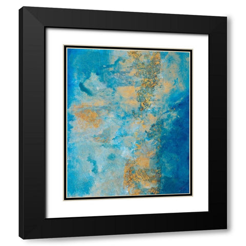 Coastline Vertical Abstract II Black Modern Wood Framed Art Print with Double Matting by Pattinian, Merri