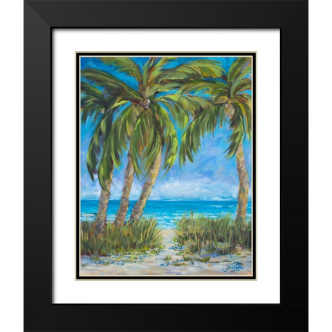 Tropical Paradise Black Modern Wood Framed Art Print with Double Matting by DeRice, Julie