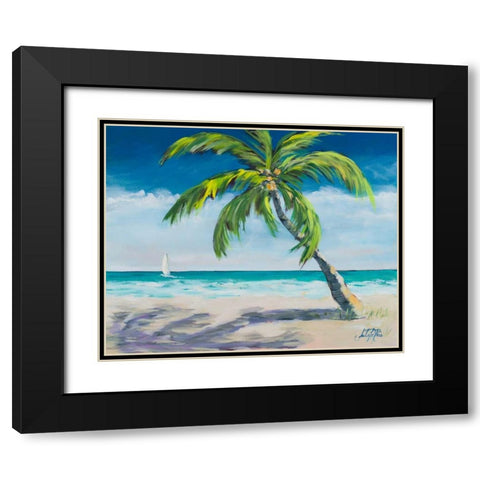 Ocean Breeze I Black Modern Wood Framed Art Print with Double Matting by DeRice, Julie