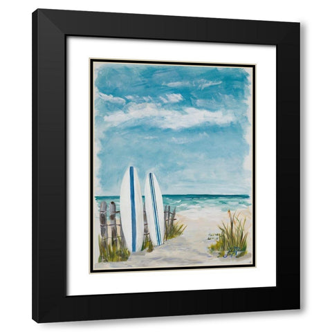 Cloudy Day In Paradise II Black Modern Wood Framed Art Print with Double Matting by DeRice, Julie