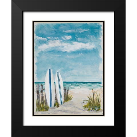Cloudy Day In Paradise II Black Modern Wood Framed Art Print with Double Matting by DeRice, Julie