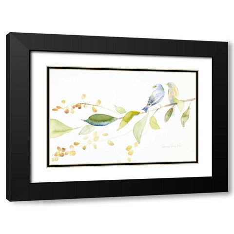 Together Forever Birds Black Modern Wood Framed Art Print with Double Matting by Loreth, Lanie