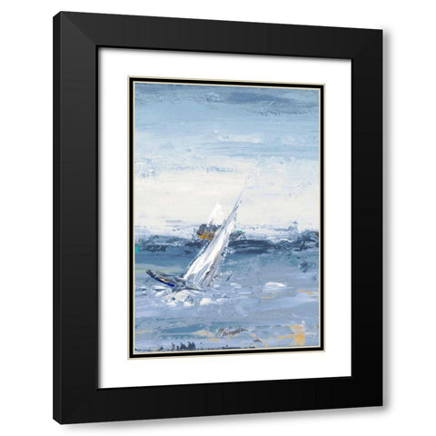Blue Water Adventure II Black Modern Wood Framed Art Print with Double Matting by Pinto, Patricia