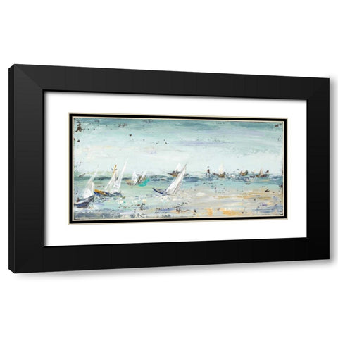 Water Adventure Black Modern Wood Framed Art Print with Double Matting by Pinto, Patricia