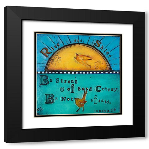 Rise and Shine Black Modern Wood Framed Art Print with Double Matting by Kinnison, Carolyn