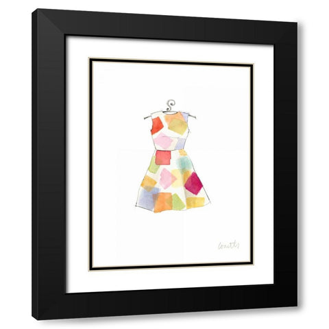 The Watercolor Dresses II Black Modern Wood Framed Art Print with Double Matting by Loreth, Lanie