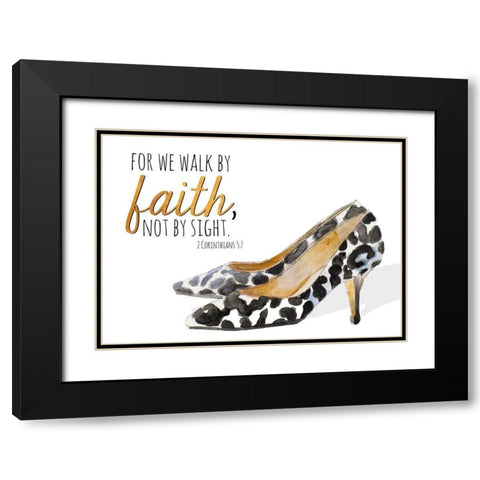 Walk by Faith Black Modern Wood Framed Art Print with Double Matting by Loreth, Lanie