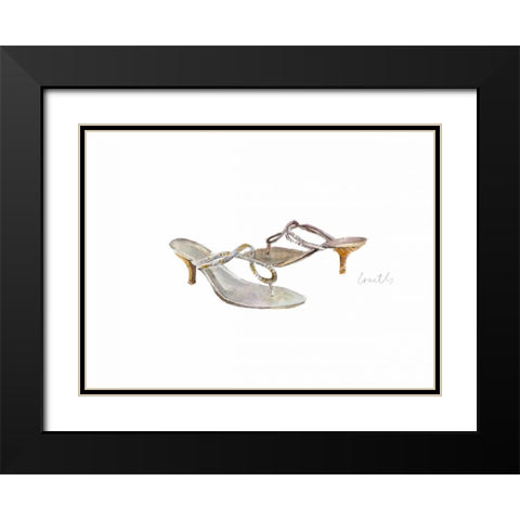 Watercolor Kitten Heels II Black Modern Wood Framed Art Print with Double Matting by Loreth, Lanie