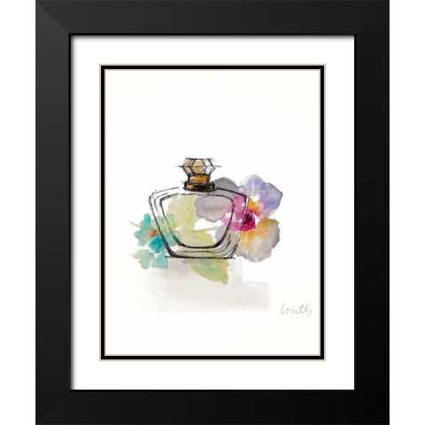 Crystal Watercolor Perfume I Black Modern Wood Framed Art Print with Double Matting by Loreth, Lanie