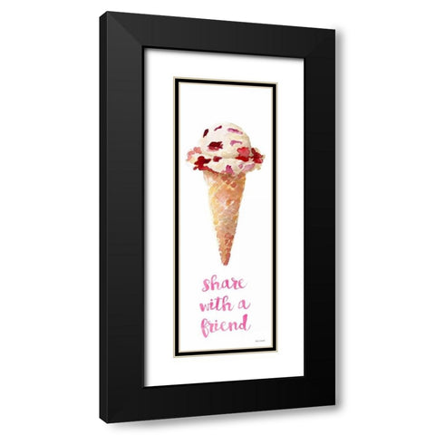 Dessert Ice Cream II Black Modern Wood Framed Art Print with Double Matting by Loreth, Lanie