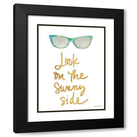 Sunny Side Shades Teal Black Modern Wood Framed Art Print with Double Matting by Loreth, Lanie
