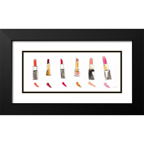 Water Color Make Up Panel I Black Modern Wood Framed Art Print with Double Matting by Loreth, Lanie