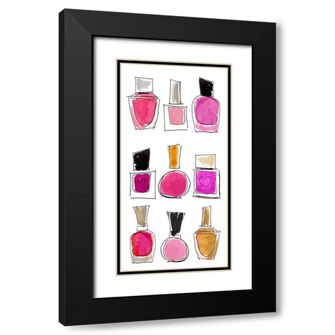 Lipsticks II Black Modern Wood Framed Art Print with Double Matting by Loreth, Lanie