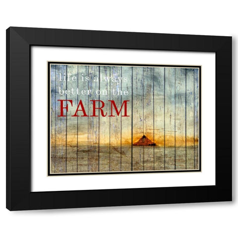 On the Farm I Black Modern Wood Framed Art Print with Double Matting by Mabat, Ynon