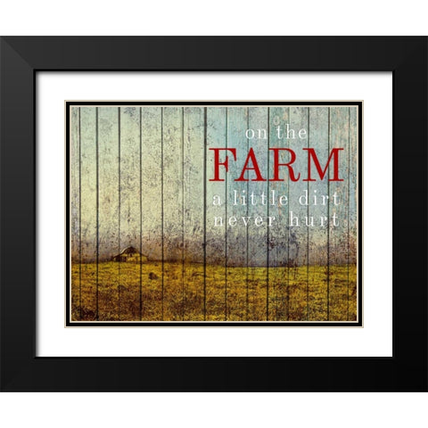 On the Farm II Black Modern Wood Framed Art Print with Double Matting by Mabat, Ynon