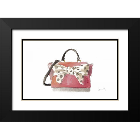 Watercolor Bow Satchel I Black Modern Wood Framed Art Print with Double Matting by Loreth, Lanie